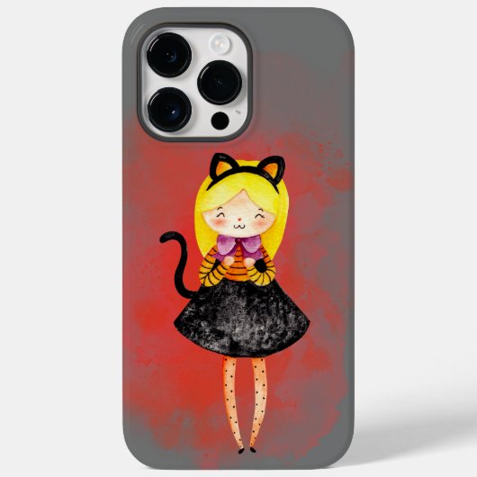 Coques Case-Mate iPhone Stellalunarts Cute Girl Halloween Chat (Verso)