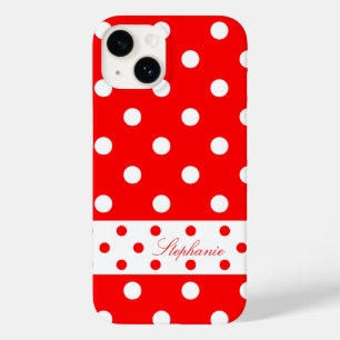 Coques Pour iPhone Stephanie - Pois mignons Avec Votre Nom -
