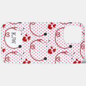Coques Case-Mate iPhone Stéthoscopes et monogramme des coeurs (Verso (horizontal))