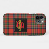 Coques Case-Mate iPhone Stewart Royal Tartan Plaid Personnaliser Monogramm (Dos (Horizontal))