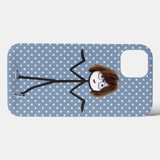 Coques Case-Mate iPhone Stick Girl avec Baskets à points (Verso (horizontal))