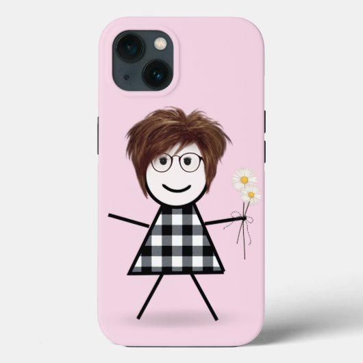 Coques Case-Mate iPhone Stick Girl avec Daisy Bouquet (Verso)