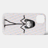 Coques Case-Mate iPhone Stick Girl avec lunettes sur Pois (Verso (horizontal))