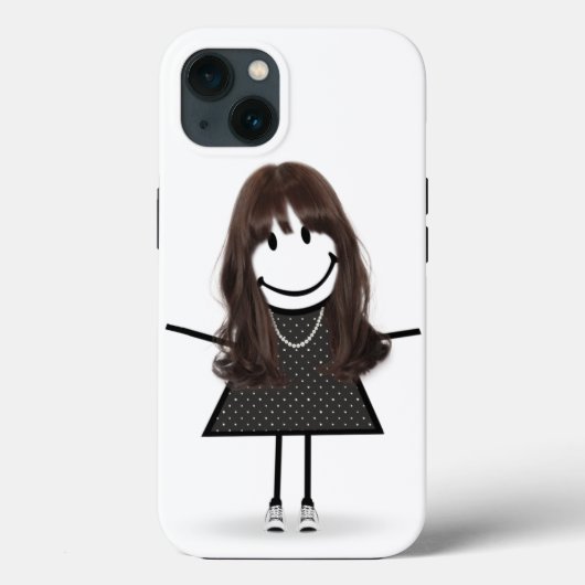 Coques Case-Mate iPhone Stick Girl en Basket avec cheveux (Verso)