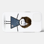Coques Case-Mate iPhone Stick Girl en Basket avec cheveux (Verso (horizontal))