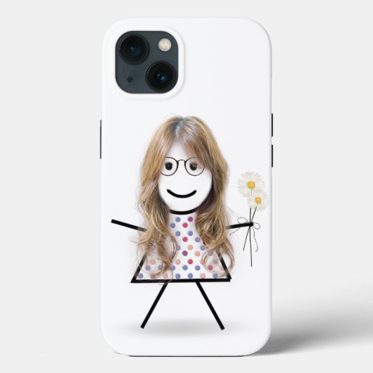 Coques Case-Mate iPhone Stick Girl with Daisies (Verso)