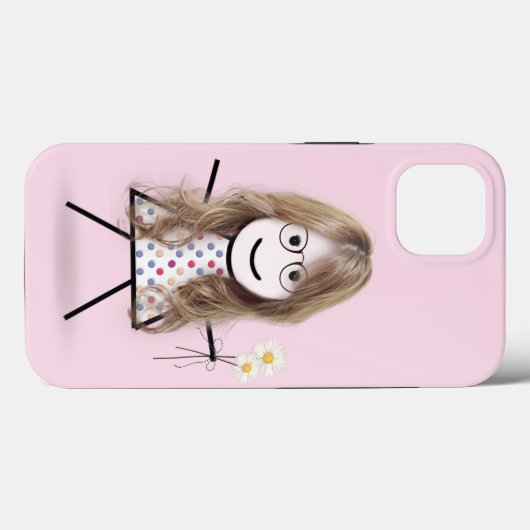 Coques Case-Mate iPhone Stick Girl with Daisies (Verso (horizontal))