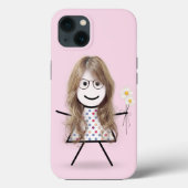 Coques Case-Mate iPhone Stick Girl with Daisies (Verso)