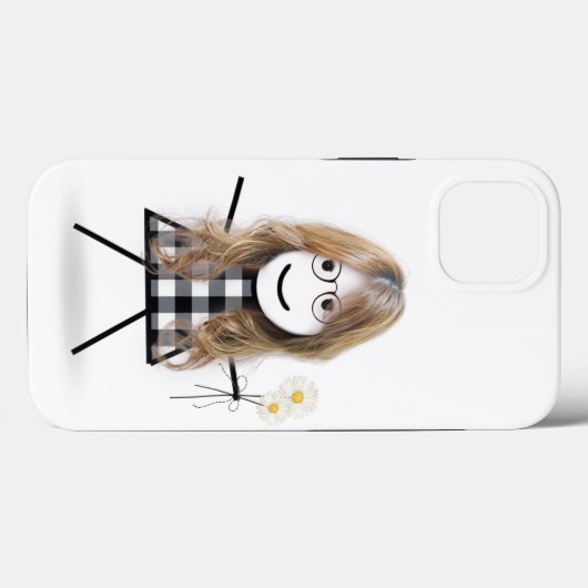 Coques Case-Mate iPhone Stick Girl with Daisies (Verso (horizontal))