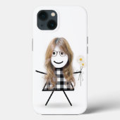 Coques Case-Mate iPhone Stick Girl with Daisies (Verso)