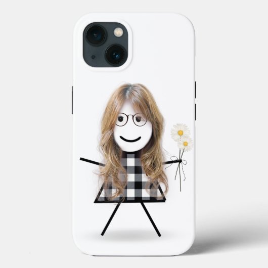 Coques Case-Mate iPhone Stick Girl with Daisies (Verso)