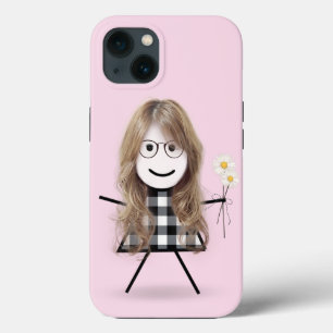 Case-Mate iPhone Case Stick Girl with Daisies