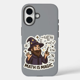 Coques iPhone 16 Sticker Assistant Mathématiques - "Math is Magic"