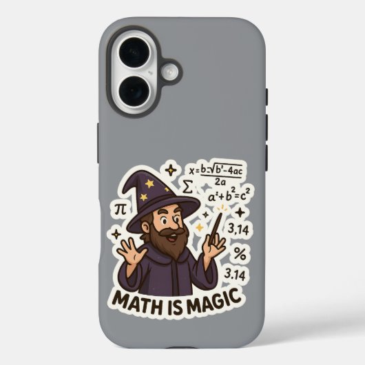 Coques Case-Mate iPhone Sticker Assistant Mathématiques - "Math is Magic" (Verso)