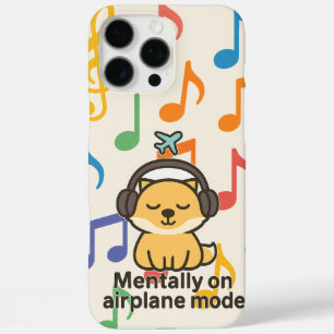 Coques iPhone 16 Pro Max Sticker Cartoon Fox   Mentale en mode avion