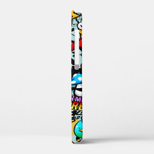 Coques Case-Mate iPhone Sticker Crazy Lèvres crâne spray Graffiti (Verso / Gauche)