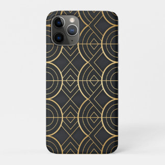 Case-Mate iPhone Case Sticker géométrique Art Déco élégant noir & or