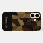 Coques Case-Mate iPhone Sticker motif de formes géométriques Brown (Verso (horizontal))