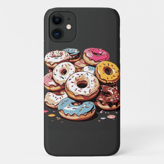 Coques Case-Mate iPhone Sticker transparent pour les donuts (Dos)