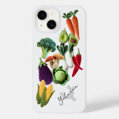 Coques Case-Mate iPhone Stickerbomb Y2K Crochet Vegetable Nom du collage (Verso)
