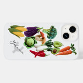 Coques Case-Mate iPhone Stickerbomb Y2K Crochet Vegetable Nom du collage (Verso (horizontal))