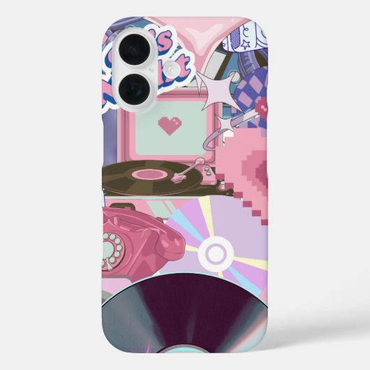 Coques Case-Mate iPhone Stickers Y2K/90 esthétiques cool (Verso)