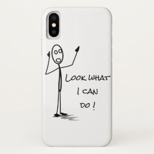 Coque Case-Mate Pour iPhone Stickman "regard ce que je peux faire !" iphone X
