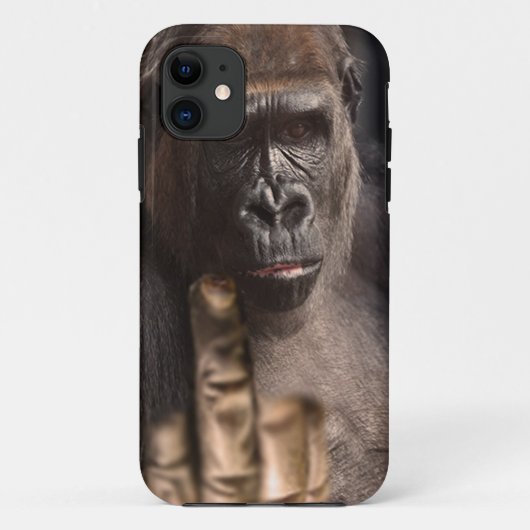 Coques Case-Mate iPhone stinkfinger gorilla retourne le boîtier de télépho (Dos)