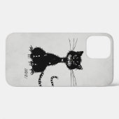 Coques Case-Mate iPhone Stone Gris Ragged Evil Black Cat (Verso (horizontal))
