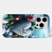 Coques Case-Mate iPhone Stone Heart au bord du lac (Verso (horizontal))