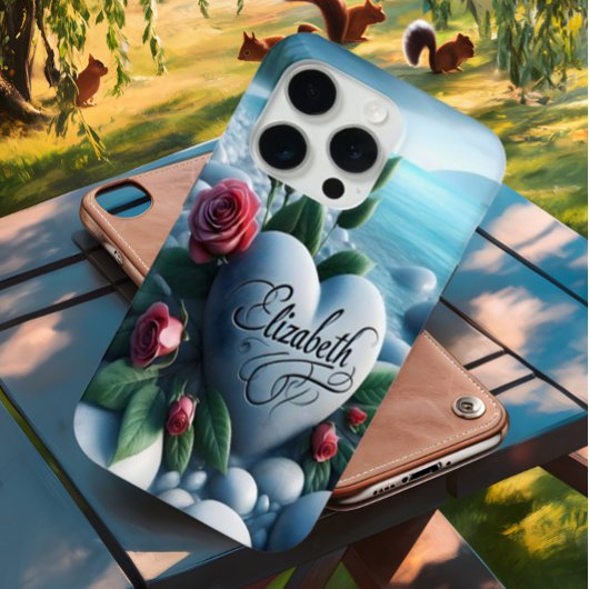 Coques Case-Mate iPhone Stone Heart au bord du lac