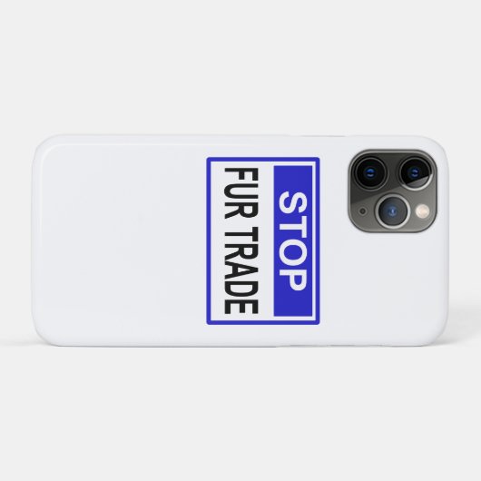 Coques Case-Mate iPhone Stop Fur Trade Panneau bleu (Dos (Horizontal))