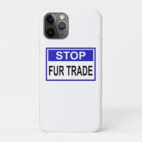 Stop Fur Trade Panneau bleu