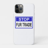Coques Case-Mate iPhone Stop Fur Trade Panneau bleu (Dos)