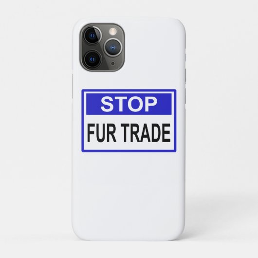 Coques Case-Mate iPhone Stop Fur Trade Panneau bleu (Dos)