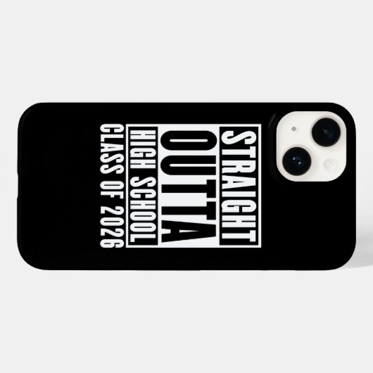 Coques Case-Mate iPhone Straight Outta High School Class of 2026 (Verso (horizontal))