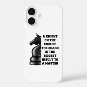 Coques iPhone 16 Stratégie d'échecs Chevalier Noir Puissance Wisdom