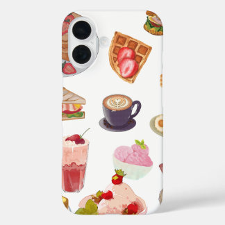 Coques iPhone 16 Strawberry Aesthetic Breakfast 🍓✨ Cozy Cafe Vibes
