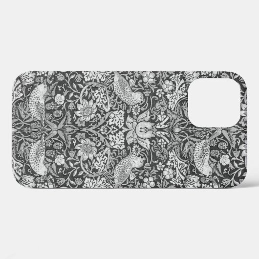 Coques Case-Mate iPhone Strawberry Thief Grey, William Morris (Verso (horizontal))