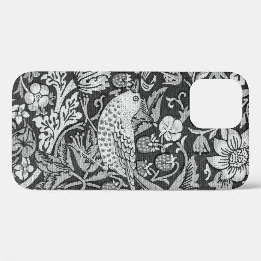 Coques Case-Mate iPhone Strawberry Thief Grey, William Morris (Verso (horizontal))
