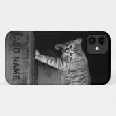 Coques Case-Mate iPhone Stray Cat on Stairs - Personnalisable (Dos (Horizontal))
