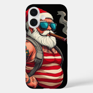 Coques iPhone 16 Street Rebel Tattooed Christmas Santa Claus