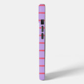 Coques Case-Mate iPhone Striation Rose Chaud et Lilas (Verso / Gauche)
