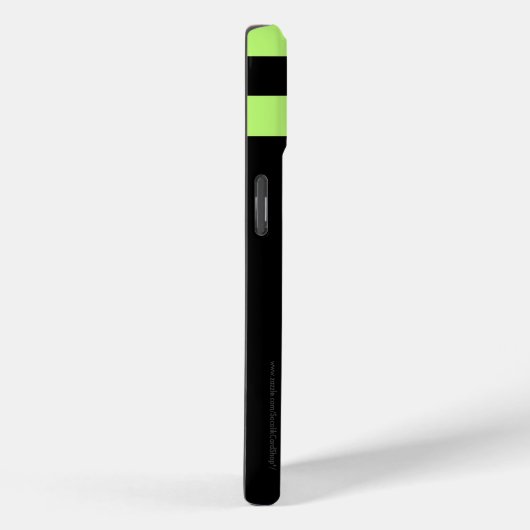 Coques Case-Mate iPhone Stripe de Neon Green et Black Simple Modern (Verso / Droite)