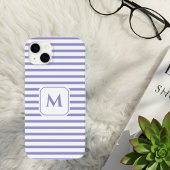 Coques Case-Mate iPhone Striped Cell Phone Case with Decorative Monogram