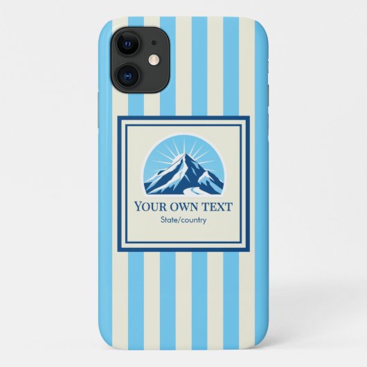 Coques Case-Mate iPhone Striped Mountain ski resort name (Dos)