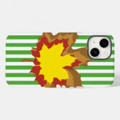 Coques Case-Mate iPhone Stripes automnales feuille avec Feuilles (Verso (horizontal))