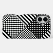 Coques Case-Mate iPhone Stripes Check Harlequin Pois Conception mixte (Verso (horizontal))