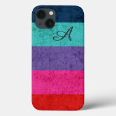 Coques Case-Mate iPhone Stripes colorées simples motif Texogramme (Verso)