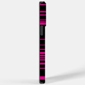 Coques Case-Mate iPhone Stripes complexes - Magenta et Noir (Verso / Droite)